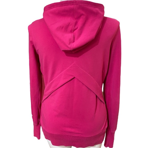 Nike Jackets & Blazers - Nike Dri-Fit Hooded Hoodie Full Zip Running Jacket Pink Black Thumb Holes XL